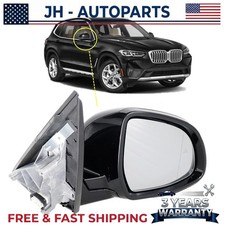 For Bmw X3 51168491669 2018-2024 Right Side Black Mirror Power Fold Blind Spot