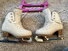 Jackson Entre Figure Skates With JW Coronation Ace Blades. Size 1.5 Wide