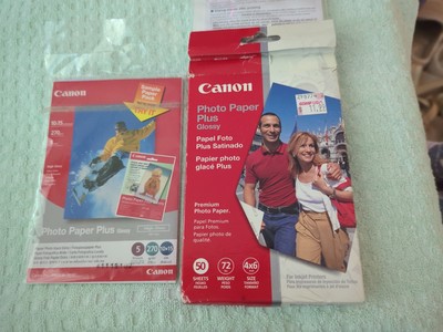 Canon 50 Sheets Photo Paper Plus Glossy New 72 lb 4x6 Inkjet Printer PP101 Bonus