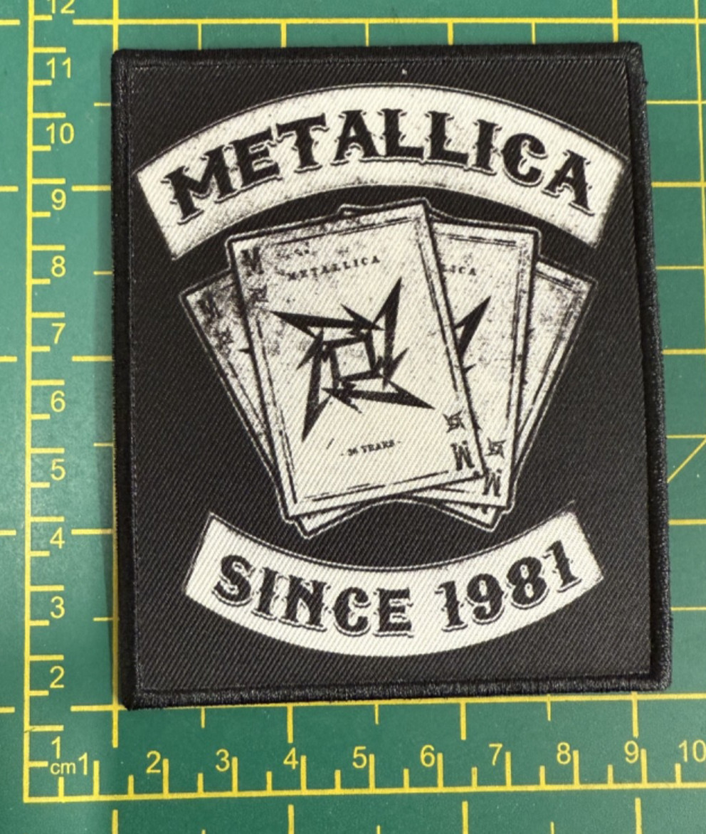 Metallica Anniversary Card Logo Sew Or Iron On Patch Officially Licensed