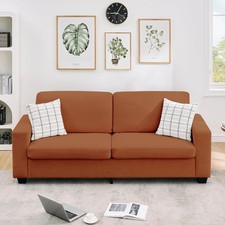 84'' Corduroy Cloud Couch 3 Seater Sofa Deep Seat Wide Armrest for Living Room