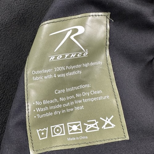 NEW Rothco Nine Line Embroidered Tactical Vest Men's Size 2XL Black Full Zip - Picture 8 of 8