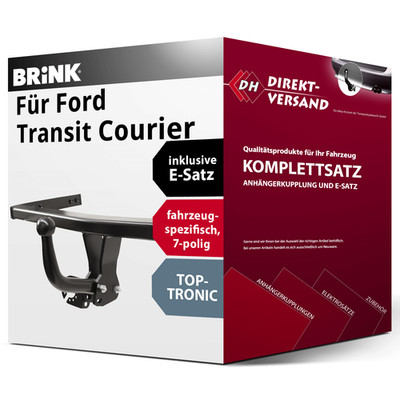 Für Transit Courier Typ B460 (Brink) Anhängerkupplung starr + E-Satz 7pol neu
