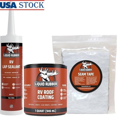 Flexible RV Roof Sealant Waterproof Membrane Multi-Surface Coating Repair Kit US