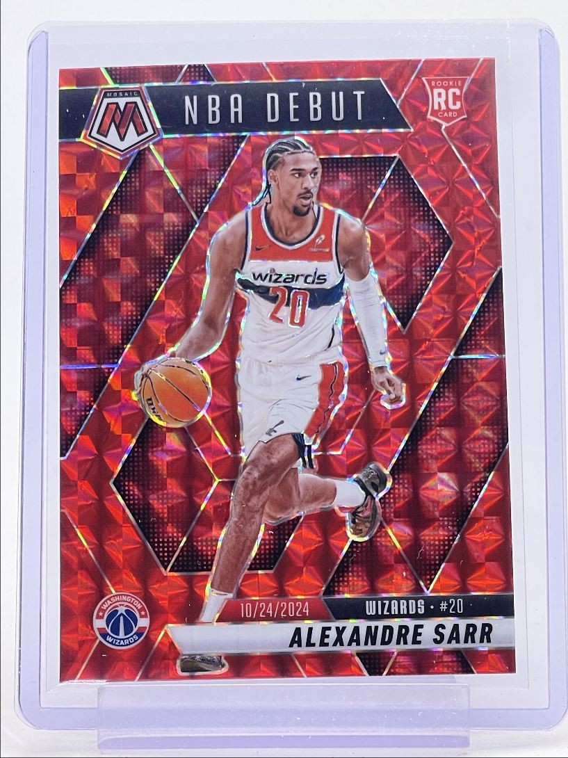 ALEXANDRE SARR 2024-25 MOSAIC NBA DEBUT ROOKIE RED MOSAIC PRIZM RC Q1556