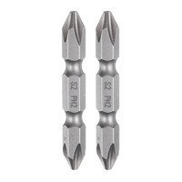 "2Stk PH2 Magnetischer Doppelseitiger Schraubendreher-Bit 2\" LäNge 6,35Mm Stab"