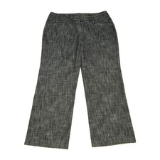 Dress Barn Womens Size 12 Petite Black Straight Leg Dress Pants Career Wear