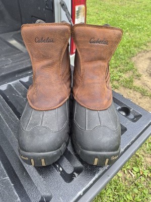 Cabela's Men's Duck Boots 3M Thinsulate Insulated Leather Brown/Black 11.5W