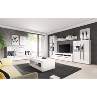Wohnzimmer Set Inkl. Wohnwand Sideboard Couchtisch, Vitrine, Wandboard