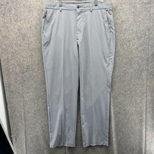 Greg Norman Pants Mens 38x32 Gray Stretch Golf Trousers Lightweight Casual