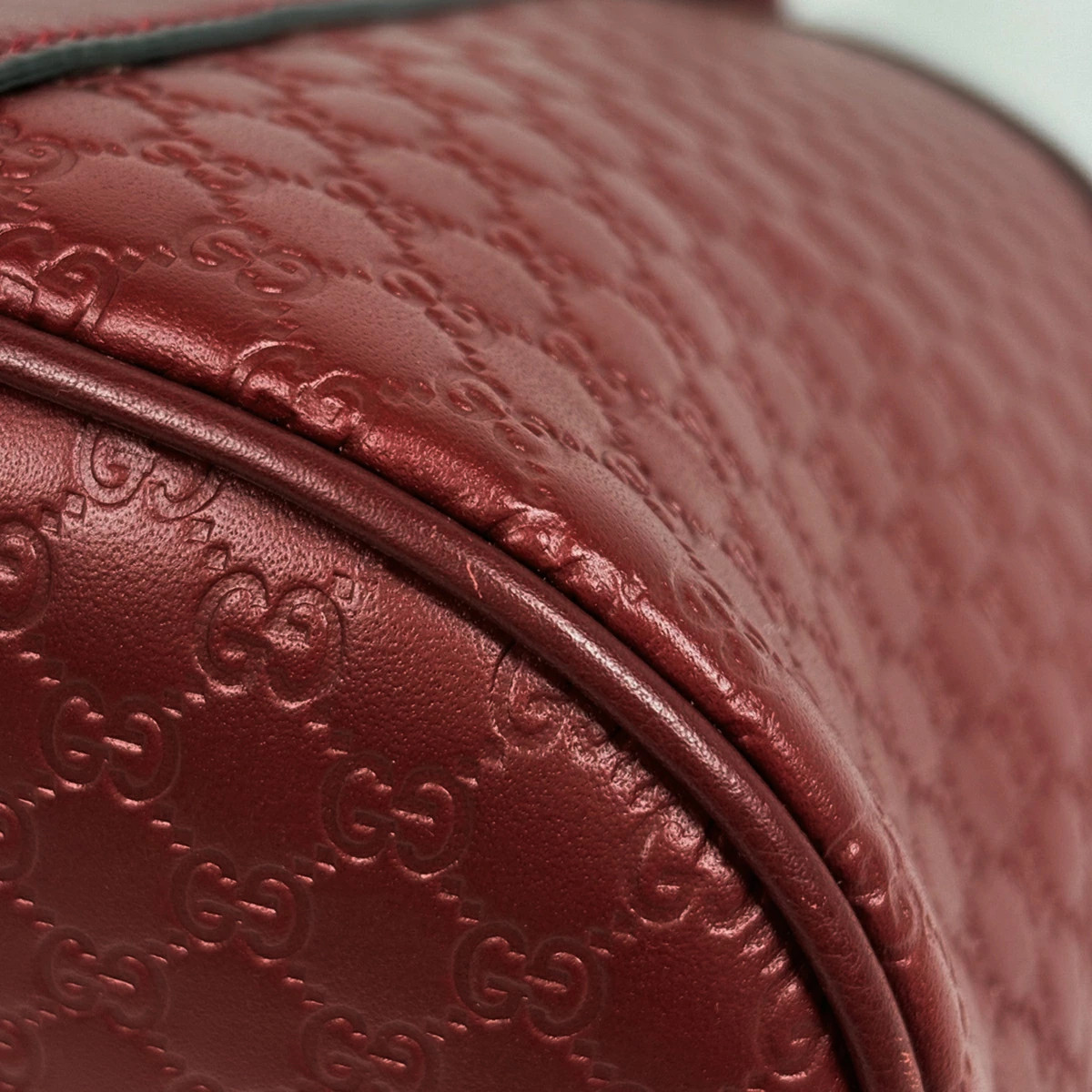 Gucci Micro Gucci Shima Handbag 2WAY Shoulder Bag Leather Red Used 