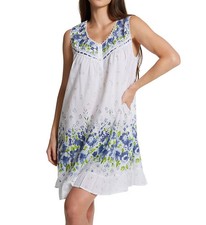 La Cera 1209C 100 Cotton Woven Sleeveless Chemise