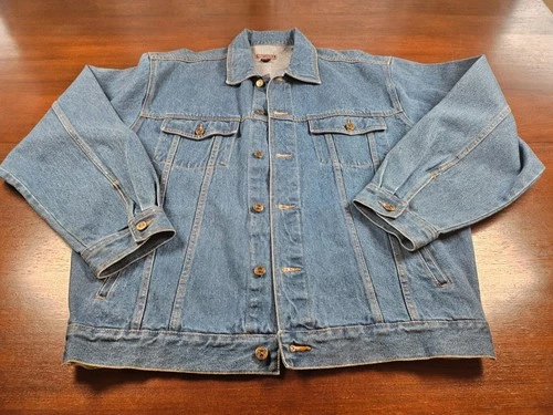 Vintage Elvis Presley Jean Trucker Jacket First Choice Denim Mens XL - product listing photo
