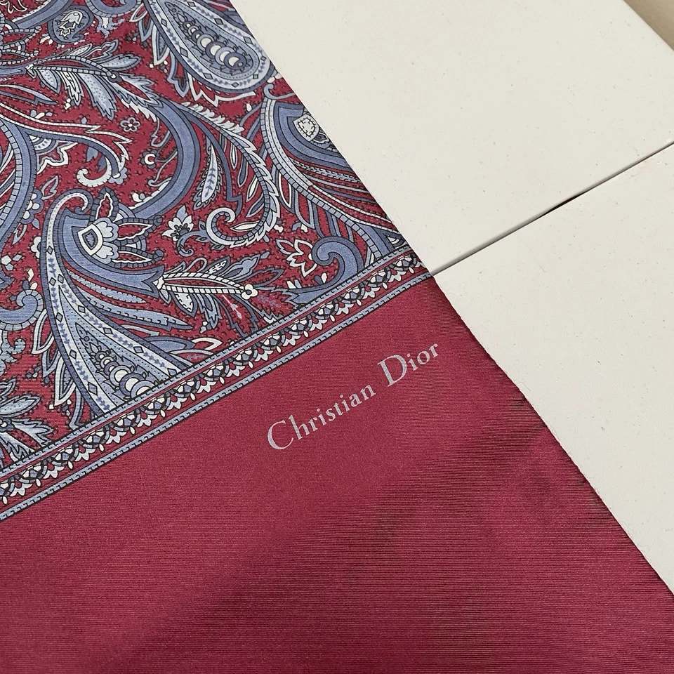 Christian Dior шелк и шерсть пейсли узор двусторонний мужской украли - Изображение 4 из 4