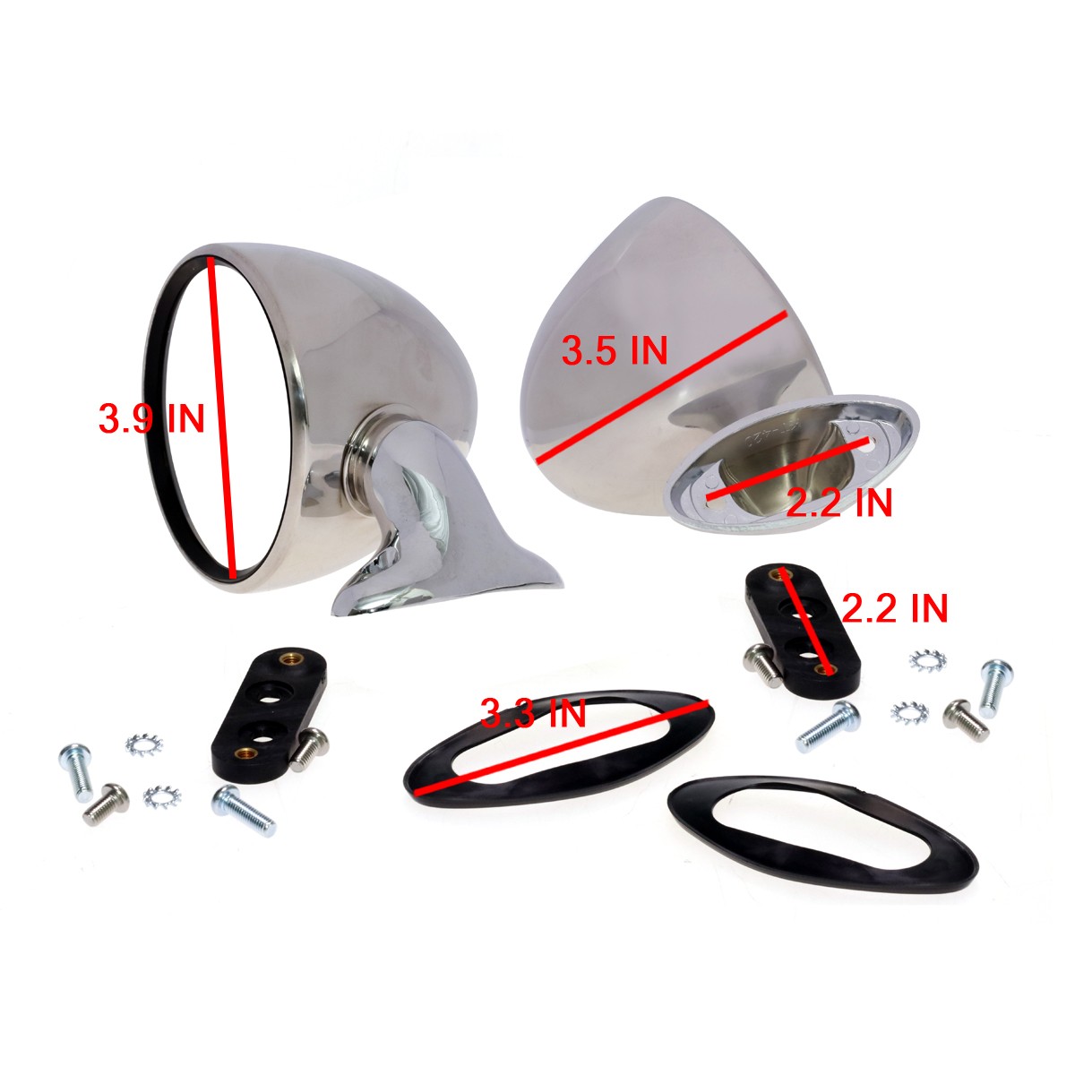 Aston Martin Vantage Vantage Left Side mirrors 2 pcs Chrome