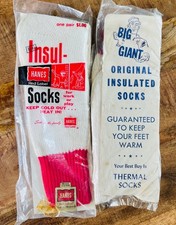 Vintage Hanes Red Label Insul Boot Socks Cotton/Nylon Size 11 USA Made NEW