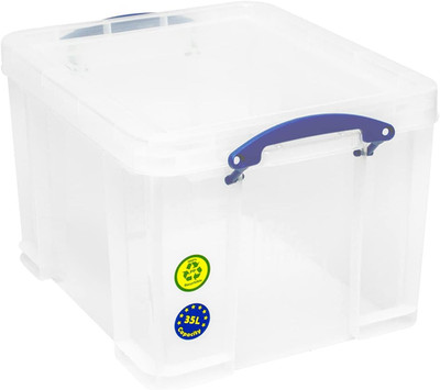 Really Useful Aufbewahrungsbox Kunststoff 35 Liter transparent