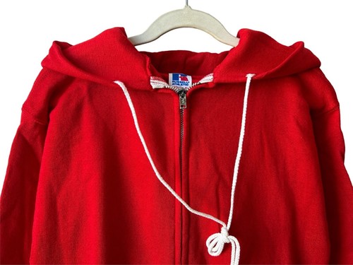 vintage russell athletic zip hoodie sweatshirt youth size medium NOS NWT 80s - Picture 4 of 8