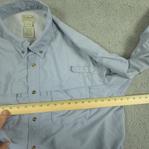 LL Bean Shirt Vented Outdoors Hiking Fishing Long Sleeve Button Down Pockets - Picture 8 of 10