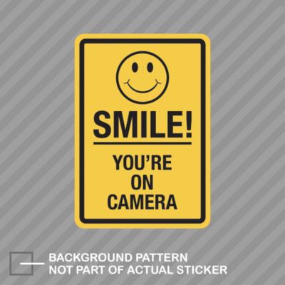 Smile You’re On Camera Sticker Decal Vinyl shop window cctv #2 | eBay