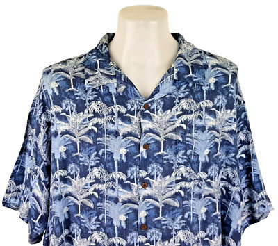 OCEAN PACIFIC Herren blau S/S LUXUS HAWAII HEMD U/U/Weich - 3XL - 58'' - UVP 89£