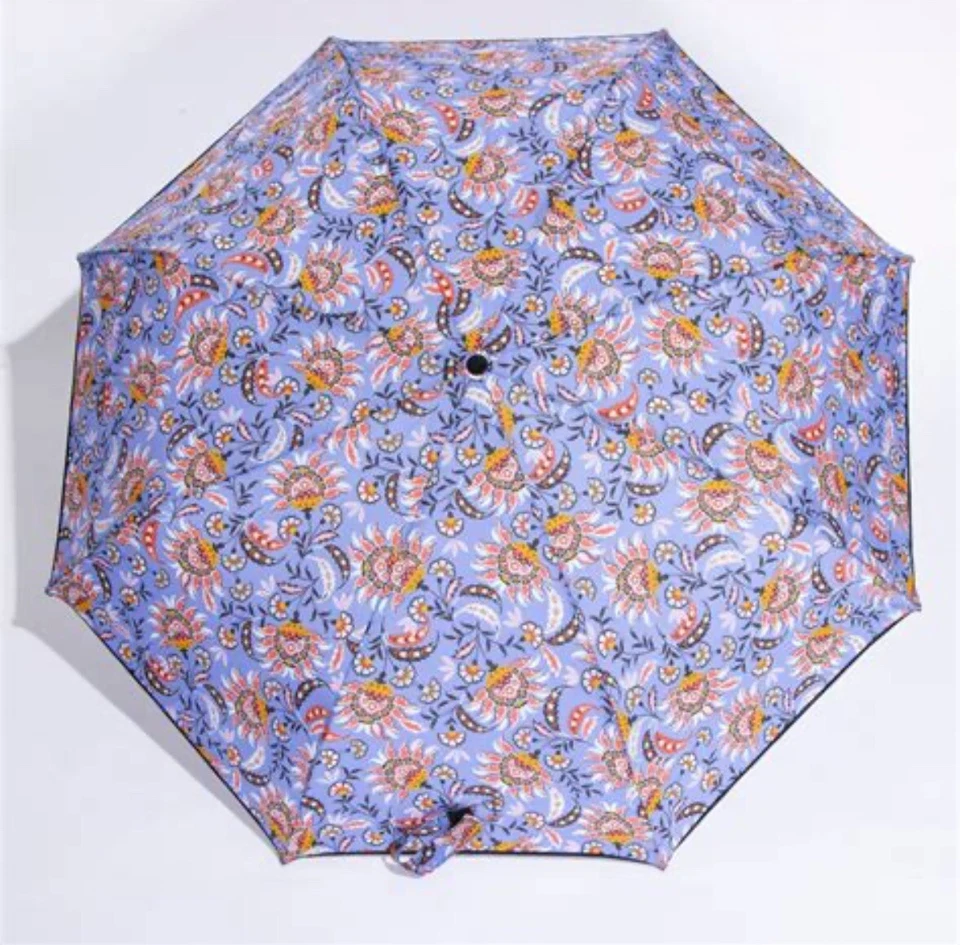 Juego de 3 piezas paraguas VERA BRADLEY + bandolera + bolsa de viaje cosmética mural jardín Foto 3 de 4