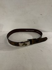 Nocona Belt Co Kids Genuine Bonded Leather Tooled Scenic Horse Belt 28 Buckle