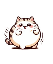 Wall decal sticker cute cat wall sticker 18 x 18 cm large