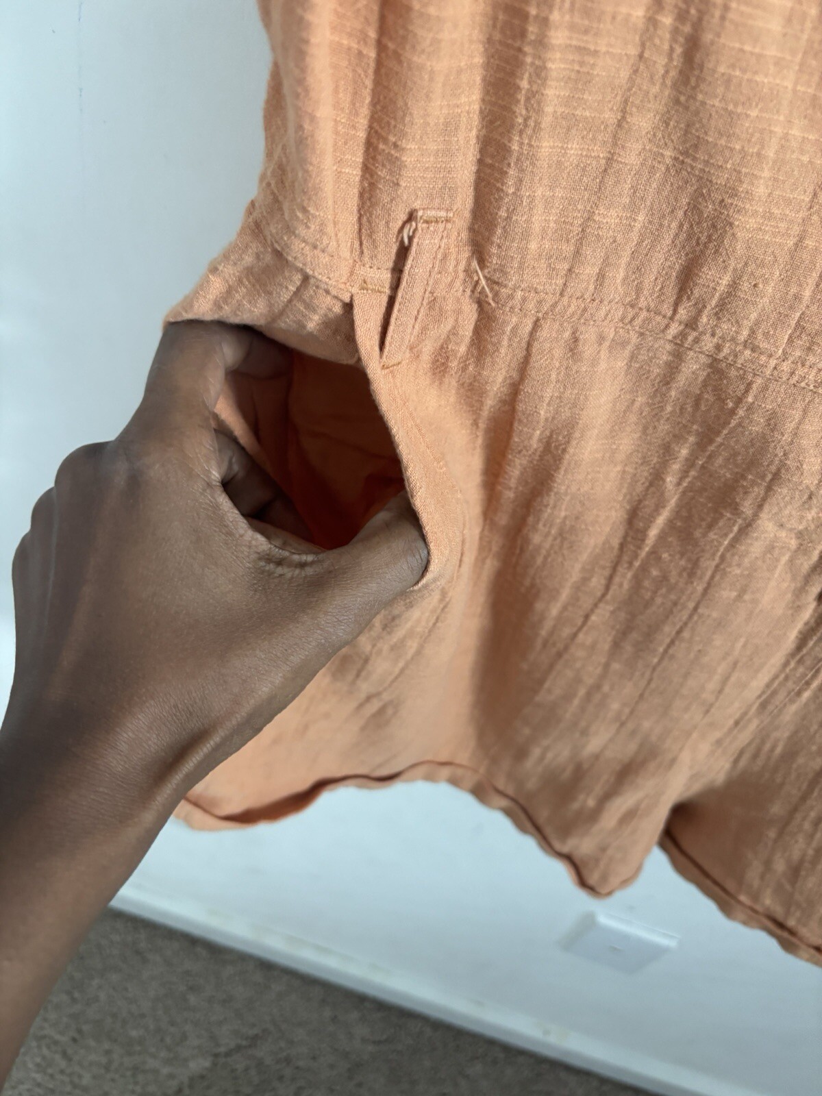 L’Espace square neck button getaway orange ramper… - image 7