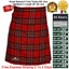 Scottish Traditional Dress Tartan Kilt Royal Stewart Highland 8 Yard