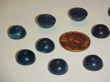 18 VINTAGE MONTANA SAPPHIRE MARBLE ACRYLIC ROUND 12mm SMOOTH DOME CABOCHONS D263