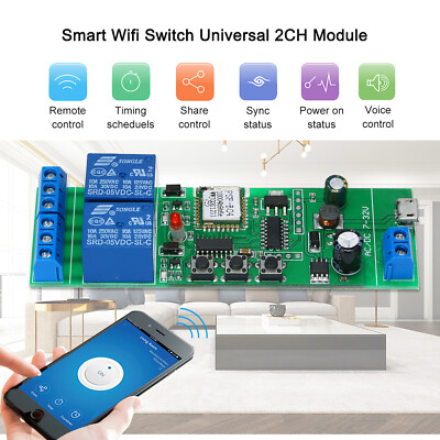 eWeLink Smart Wireless Wifi Switch Universal Module 2CH USB Timer Remote Control