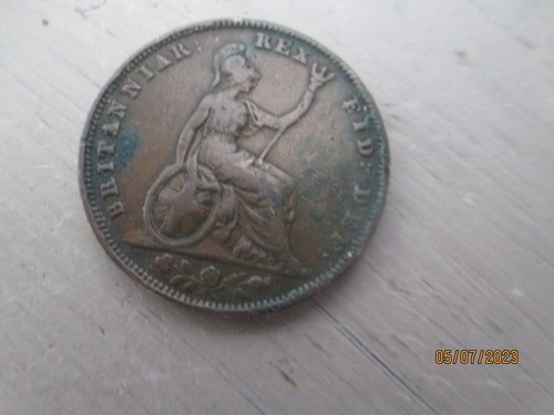 WILLIAM IV COPPER FARTTHING DATED 1831 AVF - Picture 5 of 7