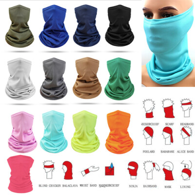 Multi-Use Face Mask Pretty Cover Scarf Neck Wrap Gaiter Cap Elastic Tube  Bandana