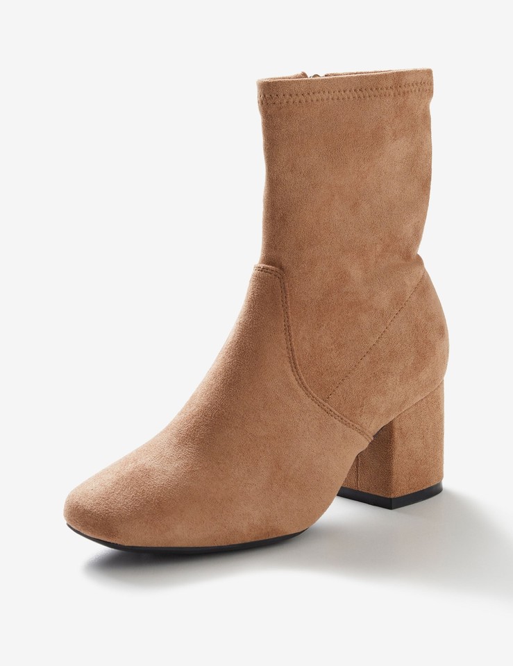  Womens Winter Boots Mid Calf Brown Casual Shoes Work Footwear