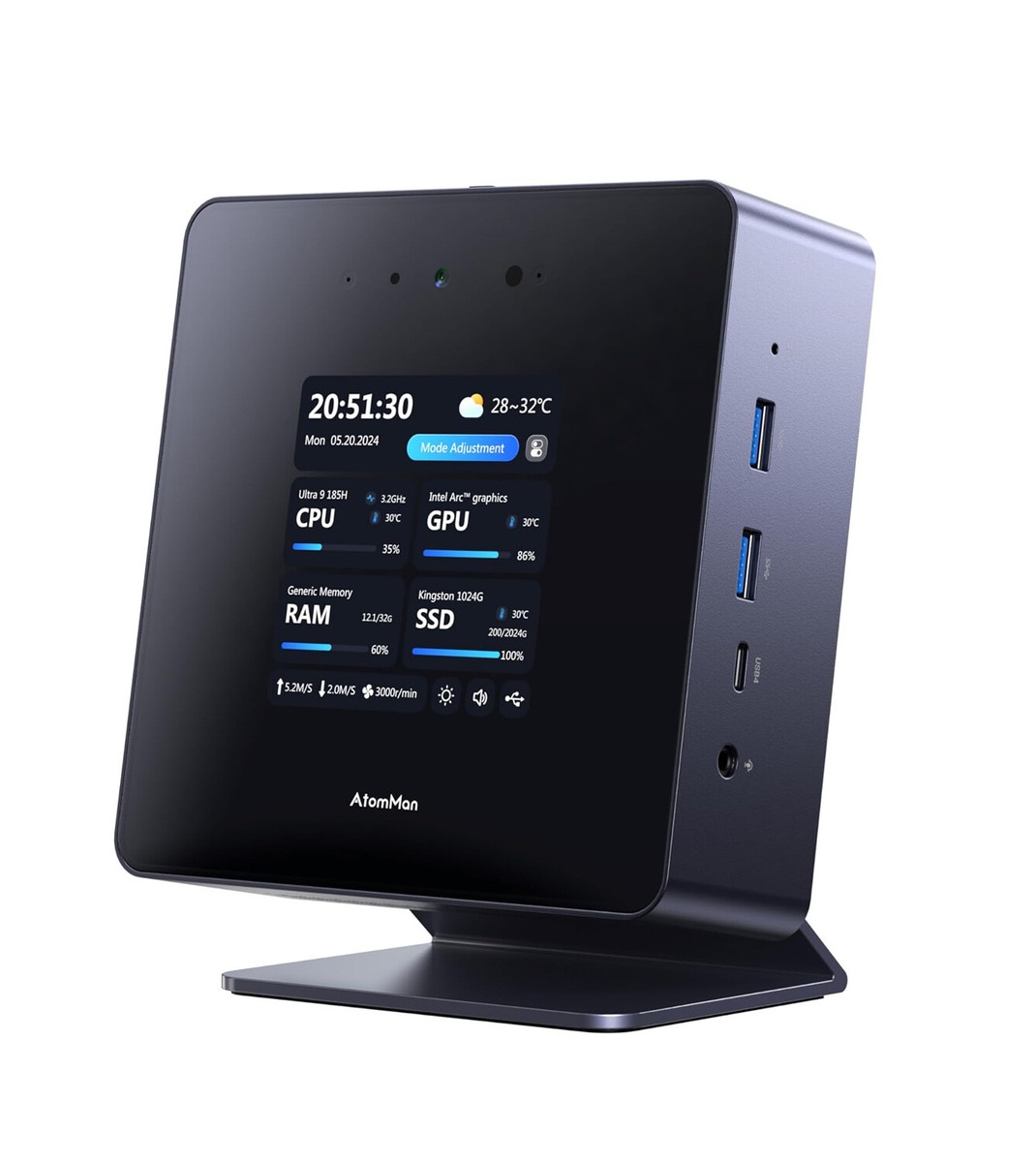 ミニPC AtomMan X7 Ti & i9 185H USB Minisforum AtomMan X7 Ti Intel Ultra 9 185H MINI PC NUC Gaming