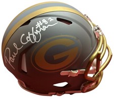 Green Bay Packers Paul Coffman Signed Slate Mini Helmet Beckett Certified