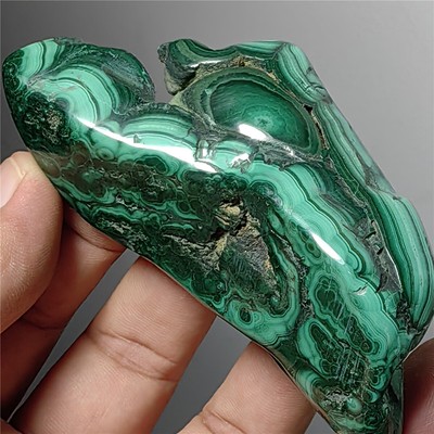 Malachite Polished Stone from the Congo 159 grams