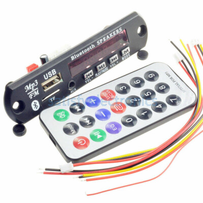 12V Wireless Bluetooth  MP3 WMA Decoder Board Audio Module USB TF Radio For Car