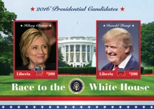 Liberia 2016 - Presidential Candidate Clinton VS Trump - Souvenir Sheet - MNH