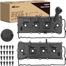 Nilight Engine Valve Cover with Gasket Bolts Kit & Oil Cap for Nissan NV2500