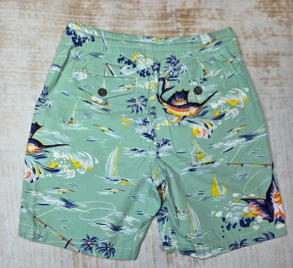 Pantalones Cortos Polo Ralph Lauren Juveniles Talla 8 Marlin Hawaiano Vela Verano Foto 2 de 4