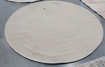 IVORY / BEIGE 8' X 8' Broken Thread Rug, Reduced Price 1172720202 BRD315B-8R