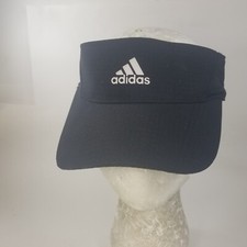 Adidas Visor Sports Hat Cap Black Adjustable Visor Womens High Crown with Tags