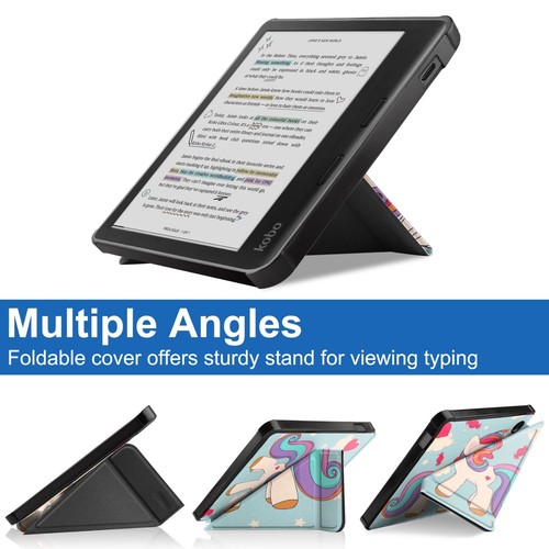 Ultra Slim Leather Transformer Stand Auto Smart Case Cover For KOBO Libra Colour - Picture 108 of 142