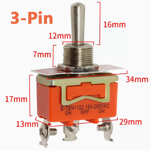 3-Speed Toggle Switch Forward and Reverse Left and Right Toggle Switch 6Pin 3Pin - Picture 2 of 5