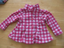 PENELOPE MACK Pink Plaid Fleece Jacket Size 24 Months