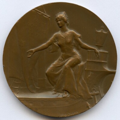 France Ville de Nantes Art Medal by Dubois 50mm 60gr !!!