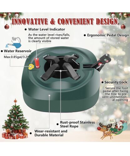 Tree Stand for Real Trees, Heavy Duty Live 12.5” Inches Diameter (1 broken hook) - Picture 14 of 15