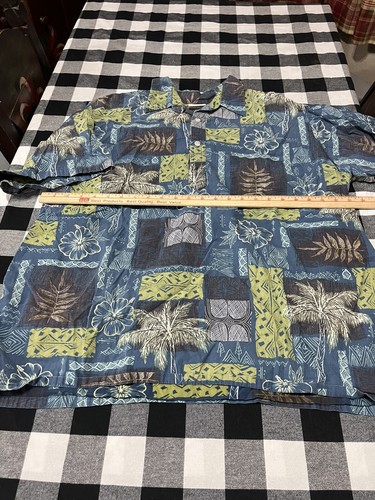 Mens Barefoot In Paradise Shirt Go Barefoot Hawaiian Shirt Size XL Short Sleeve - Picture 5 of 9